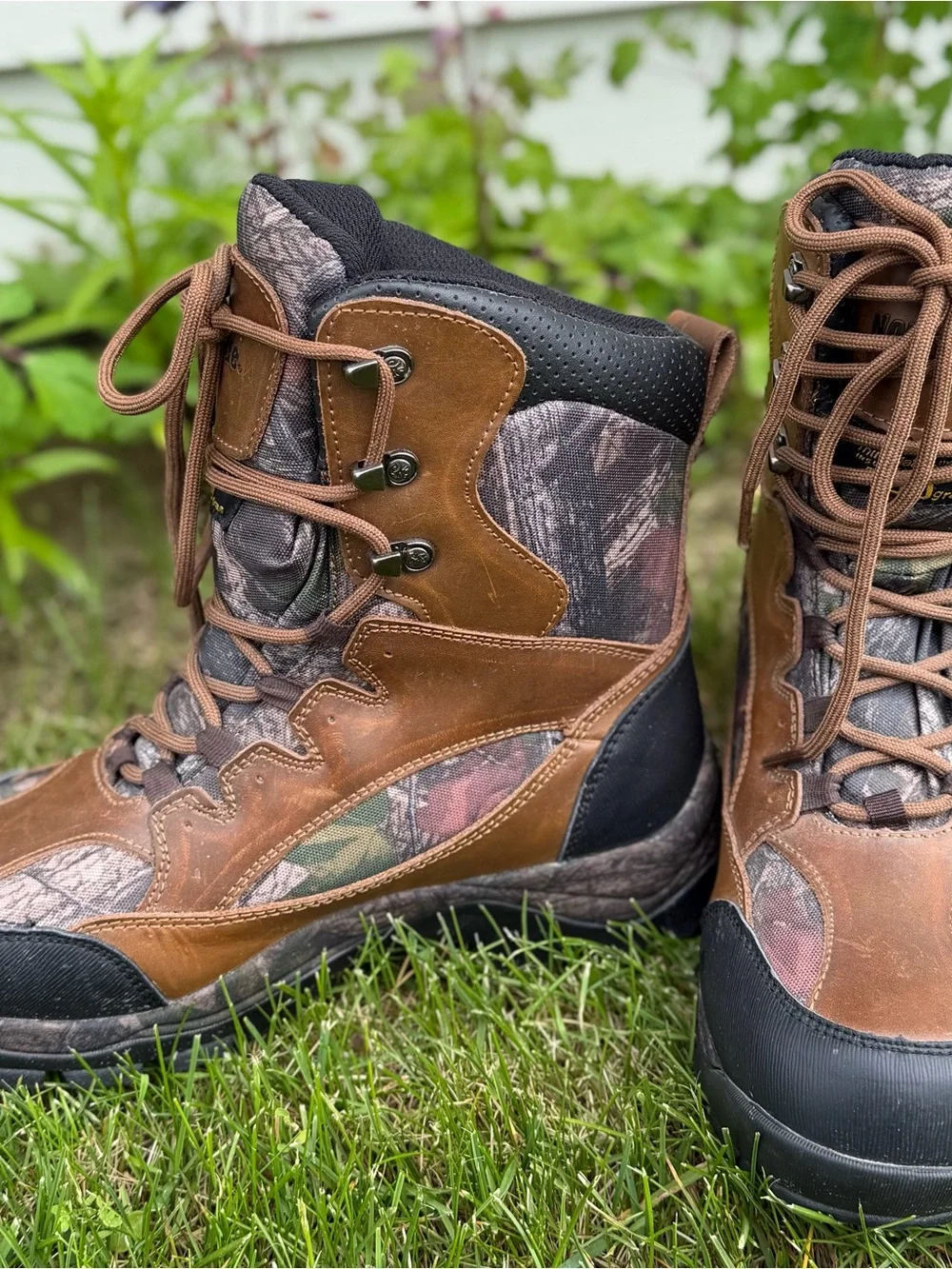 Men's Brown Camo Waterproof Hunting Boots size 7 NEW